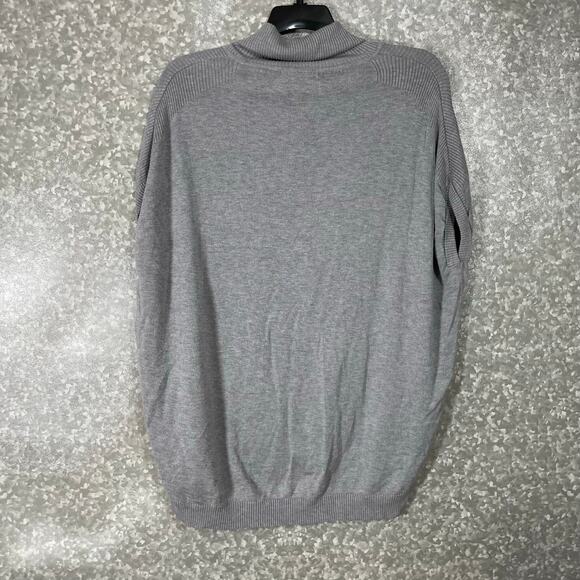 Suzy Shier Women's Gray Oversized Short Sleeve Turtleneck Sweater - Size Medium - Picture 7 of 7